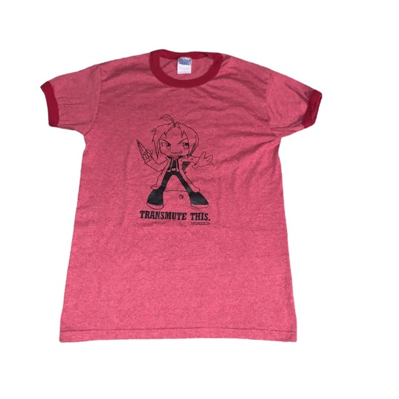 Vintage 2006 Full Metal Alchemist Edward Elric Ringer Shirt - Picture 1 of 4